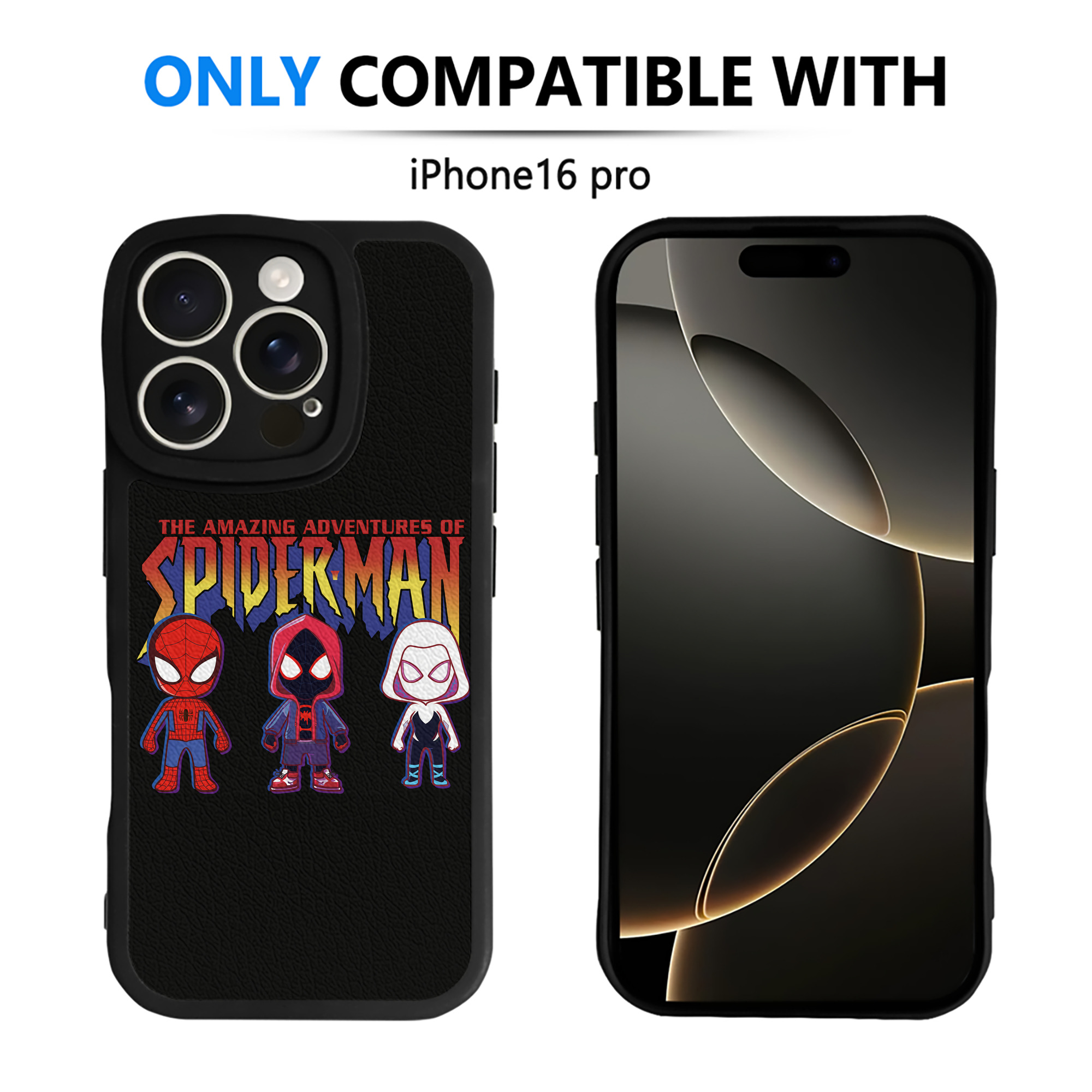 Spider Man スパイダーマン 【iPhone 16シリーズ対応】シリコンスマホケース（レザー調） 材質：シリコン